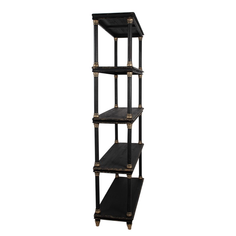 Clayre & Eef Libreria 110x40x210 cm Nero Legno