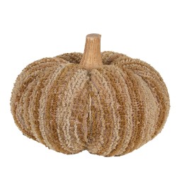 Clayre & Eef Decoration Pumpkin Ø 15x12 cm Brown Fabric