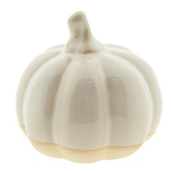 Clayre & Eef Decorazione Zucca Ø 7x6 cm Beige Marrone  Porcellana