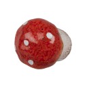 Clayre & Eef Décoration Champignon Ø 5x5 cm Rouge Blanc Céramique