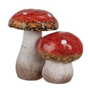 Clayre & Eef Dekoration Pilz Ø 5x5 cm Rot Weiß Keramik