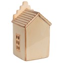 Clayre & Eef Decorativa Casa con LED 6x6x11 cm Beige Porcellana