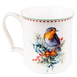 Clayre & Eef Mug 414 ml White Porcelain Bird