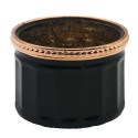 Clayre & Eef Porte-bougie Ø 8x6 cm Noir Verre