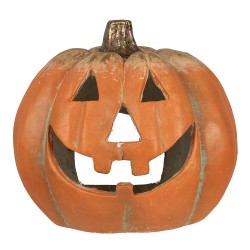 Clayre & Eef Decorazione Zucca 36x33x32 cm Arancione Plastica