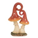 Clayre & Eef Decoratie Beeld Paddenstoel 17 cm Rood Beige Kunststof