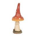 Clayre & Eef Decoratie Beeld Paddenstoel 17 cm Rood Beige Kunststof