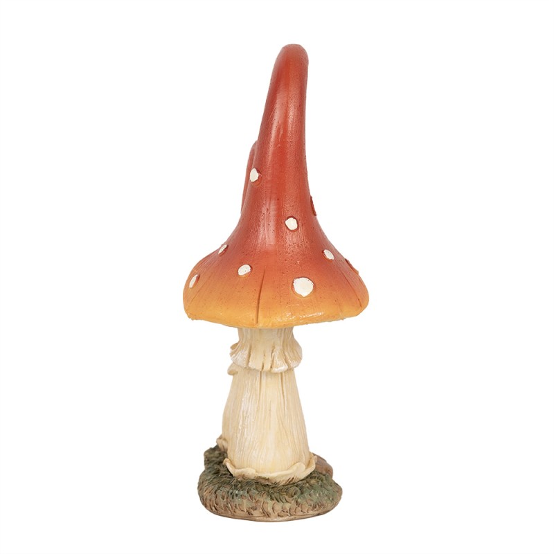 Clayre & Eef Decorative Figurine Mushroom 17 cm Red Beige Plastic