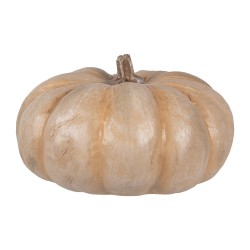 Clayre & Eef Decoration Pumpkin Ø 22x13 cm Beige Plastic