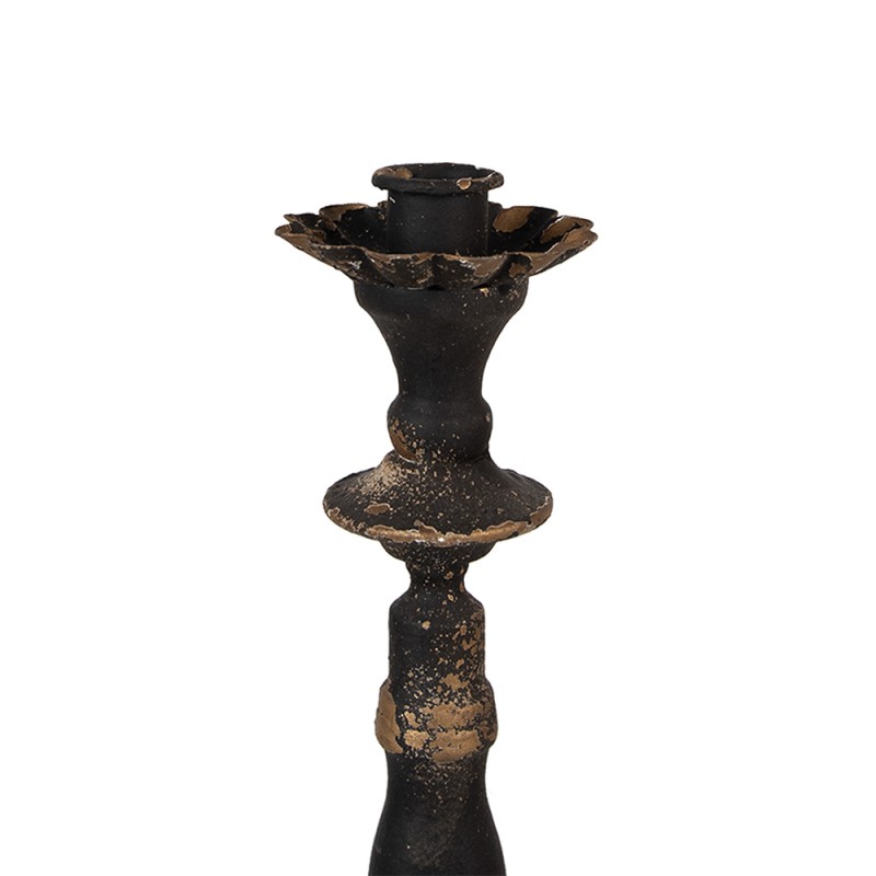 Clayre & Eef Candle holder 30 cm Black Gold colored Iron