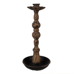 Clayre & Eef Candle holder 25 cm Black Iron