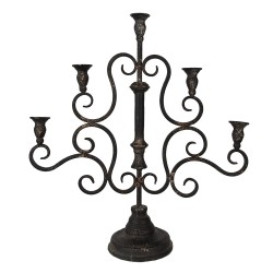 Clayre & Eef Candelabro 49 cm Nero Ferro