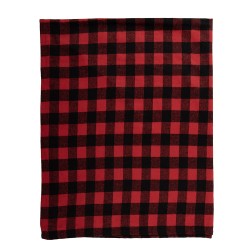 Clayre & Eef Throw Blanket 130x170 cm Red Black Polyester Diamonds