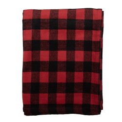 Clayre & Eef Plaid  130x170 cm Rood Zwart Polyester Ruiten