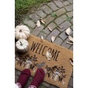 Clayre & Eef Door Mat 75x45 cm Brown PVS Coconut Fiber Mushrooms