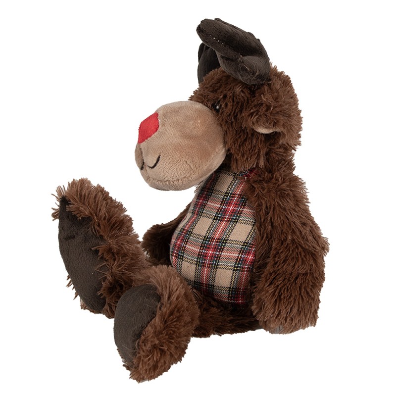 Clayre & Eef Stuffed toy Reindeer 35 cm Brown Plush