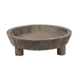 Clayre & Eef Decorative Bowl Ø 22x7 cm Brown Wood