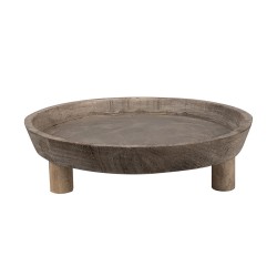 Clayre & Eef Decorative Bowl Ø 26x7 cm Brown Wood