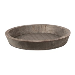 Clayre & Eef Decorative Bowl Ø 27x4 cm Brown Wood