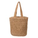 Clayre & Eef Borsa da spiaggia 36x6x40 cm Marrone Sintetico