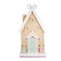 Clayre & Eef Gingerbread house 50x15x93 cm Brown Ceramic material