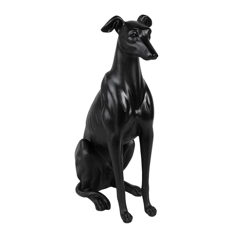 Clayre & Eef Figurine de chien décorative 20x10x30 cm Noir Plastique