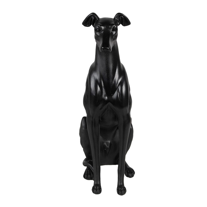 Clayre & Eef Dekorationsfigur Hund 20x10x30 cm Schwarz Kunststoff