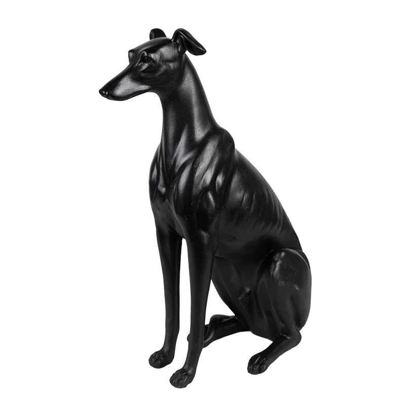 Clayre & Eef Statuetta decorativa di cane 20x10x30 cm Nero Plastica