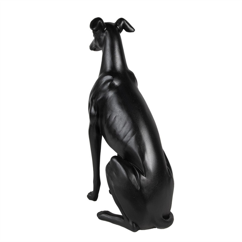 Clayre & Eef Figurine de chien décorative 20x10x30 cm Noir Plastique