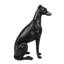 Clayre & Eef Statuetta decorativa di cane 20x10x30 cm Nero Plastica