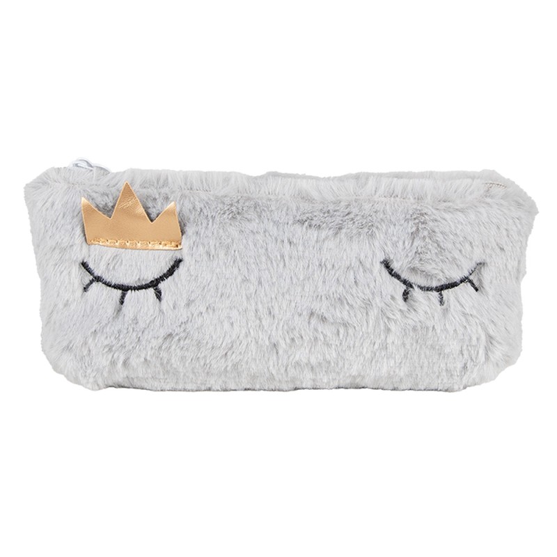 Clayre & Eef Wallet 21x10 cm Grey Synthetic Eyes