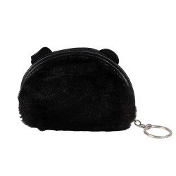 Clayre & Eef Brieftasche 12x9 cm Schwarz Synthetisch Katze