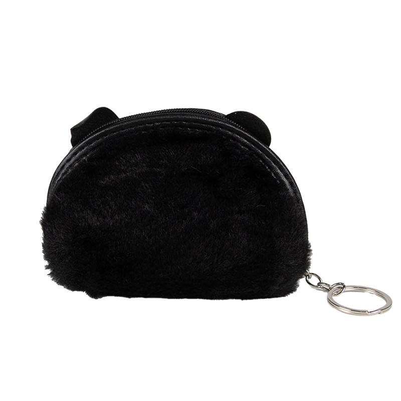 Clayre & Eef Wallet 12x9 cm Black Synthetic Cat