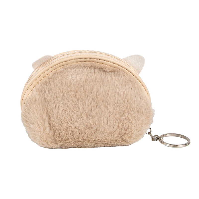 Clayre & Eef Portemonnee 12x9 cm Beige Synthetisch Kat