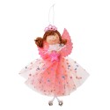 Clayre & Eef Christmas Ornament Angel 15 cm Pink Synthetic