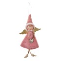 Clayre & Eef Christmas Ornament Angel 20 cm Pink Synthetic