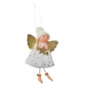 Clayre & Eef Christmas Ornament Angel 15 cm Gold colored Synthetic