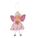 Clayre & Eef Christmas Ornament Angel 15 cm Pink Synthetic