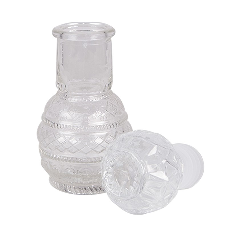 Clayre & Eef Decoratie Fles 50 ml Transparant Glas