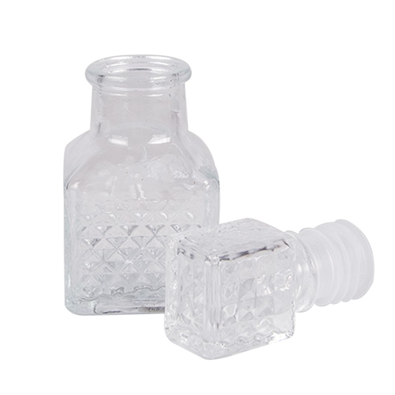 Clayre & Eef Dekoration Flasche 50 ml Transparant Glas