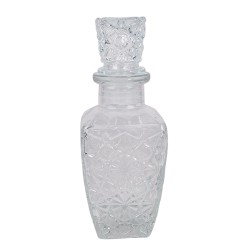 Clayre & Eef Decoratie Fles 125 ml Transparant Glas