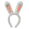 Clayre & Eef Headband 13x4x28 cm White Plastic Rabbit