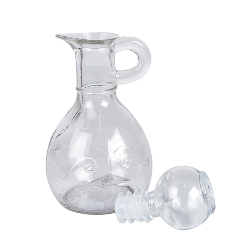 Clayre & Eef Decoratie Fles 175 ml Transparant Glas