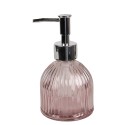 Clayre & Eef Zeepdispenser 225 ml Roze Glas