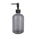 Clayre & Eef Zeepdispenser 400 ml Zwart Glas