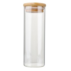 Clayre & Eef Storage Jar Ø 5x16 cm Transparent Glass