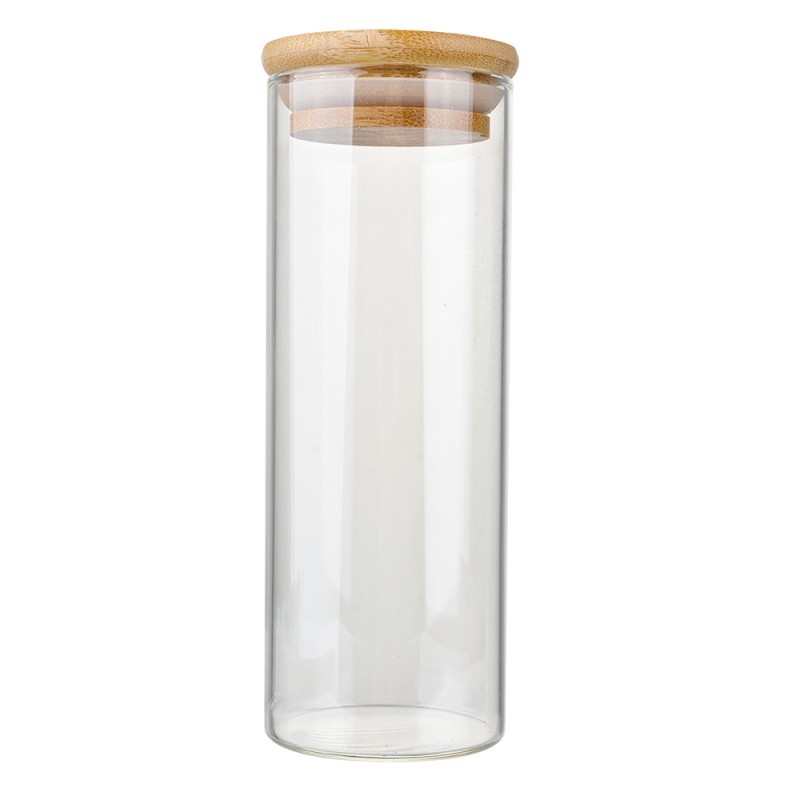 Clayre & Eef Storage Jar Ø 5x16 cm Transparent Glass