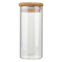 Clayre & Eef Pot de stockage Ø 5x13 cm Transparent Verre