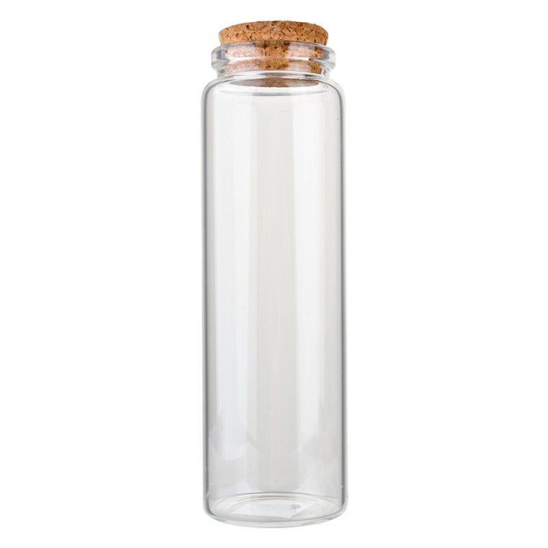 Clayre & Eef Storage Jar Ø 4x15 cm Transparent Glass