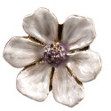 Clayre & Eef Pomello Fiore Ø 4x3 cm Bianco Ferro